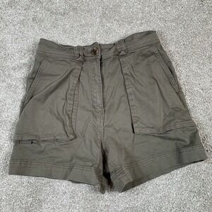 H&M Women's Green Khaki Shorts Pockets Outdoors Size‎ 2